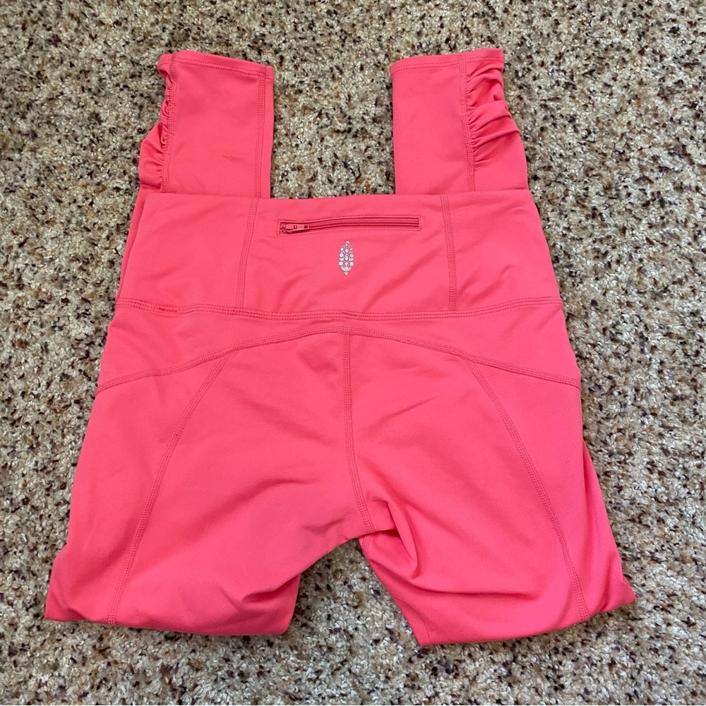 Free People Movement Coral Pink Athletic Leggings